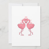 Pink Flamingo Hawaiian Tropical Beach Wedding Einladung (Rückseite)