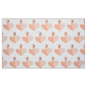 Pink Flamingo Herzstoff Stoff (Fat Quarter (45,7 x 55,9 cm))