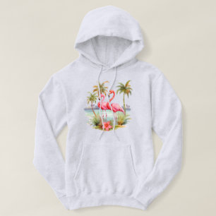 Pink Flamingo Hooded Sweatshirt