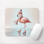 Pink Flamingo Ice Skaten Mousepad (Mit Mouse)