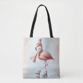 Pink Flamingo Ice Skater Tasche (Vorderseite)