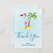 Pink Flamingo in der Weihnachtsmannmütze Danke (Vorne/Hinten)