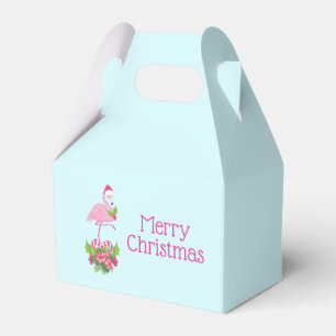 Pink Flamingo in der Weihnachtsmannmütze Whimsisc Geschenkschachtel