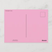 pink flamingo in the water postkarte (Rückseite)