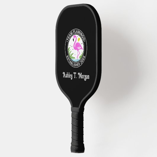 Pink Flamingo in Water Team Name Datum Estn N Pickleball Schläger (Links)