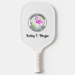 Pink Flamingo in Water Team Name Datum Estn N Pickleball Schläger