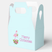 Pink Flamingo in Weihnachtsmannmütze Whimsisches W Geschenkschachtel (Geöffnet)