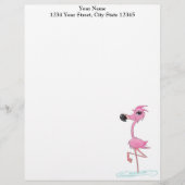 Pink Flamingo, individueller Briefkopf (Vorderseite)