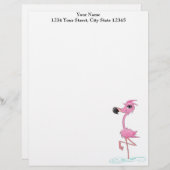 Pink Flamingo, individueller Briefkopf (Vorne/Hinten)