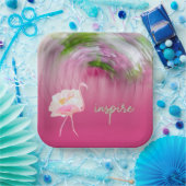 Pink Flamingo Inspiration Sprichwort Inspiriert Pappteller (Party)