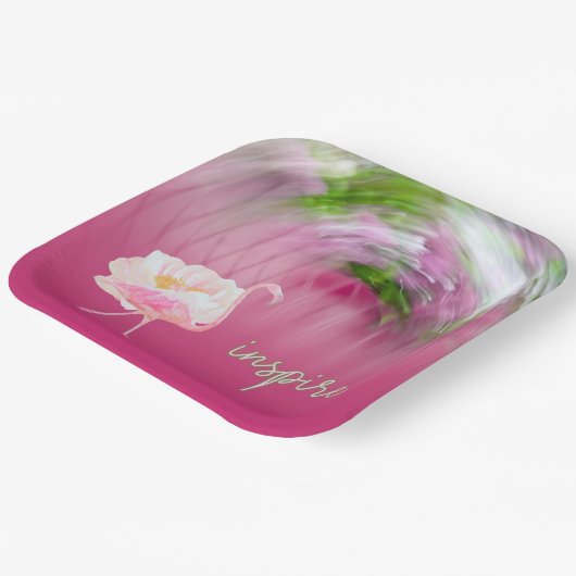 Pink Flamingo Inspiration Sprichwort Inspiriert Pappteller (Gewinkelt)