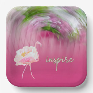 Pink Flamingo Inspiration Sprichwort Inspiriert Pappteller