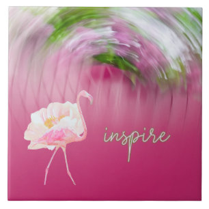 Pink Flamingo Inspiration Sprichwort Inspiriert Zi Fliese