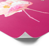 Pink Flamingo Inspiration Sprichwort Inspiriert Zi Poster (Ecke)