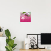 Pink Flamingo Inspiration Sprichwort Inspiriert Zi Poster (Heimbüro)