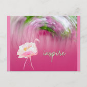 Pink Flamingo Inspiration Sprichwort Inspiriert Zi Postkarte (Vorderseite)