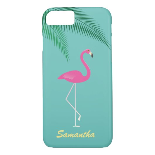 Pink Flamingo iPhone 7 Fall - Türkis Case-Mate iPhone Hülle (Rückseite)