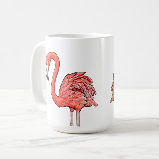 Pink Flamingo Kaffeetasse (Vorderseite Links)