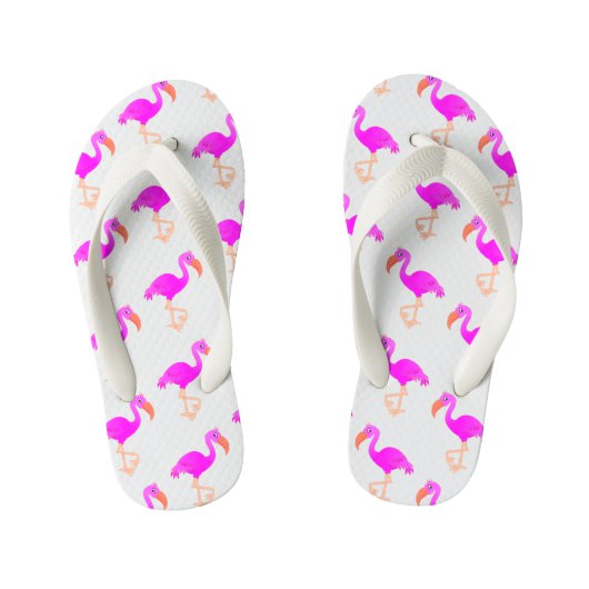 Pink Flamingo Kid's Flip Flops Kinderbadesandalen (Fußbett)