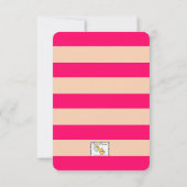 Pink Flamingo Kinderdusche Einladung (Rückseite)