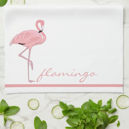 Pink Flamingo Kitchen Geschirrtuch (Gefaltet)