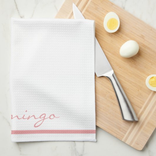 Pink Flamingo Kitchen Geschirrtuch (Viertel Falte)