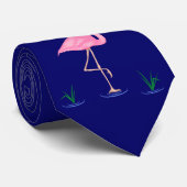 Pink Flamingo Krawatte (Gerollt)