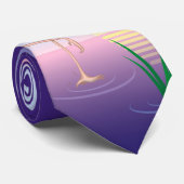 Pink Flamingo Krawatte (Gerollt)