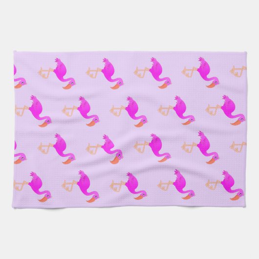 Pink Flamingo Küchentuch (Horizontal)
