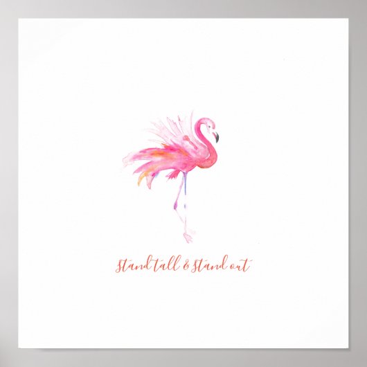 Pink Flamingo Kunst, Dichtung und Musik Poster (Vorne)