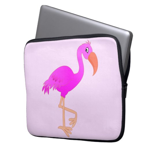 Pink Flamingo Laptop Sleeve (Vorderseite Links)
