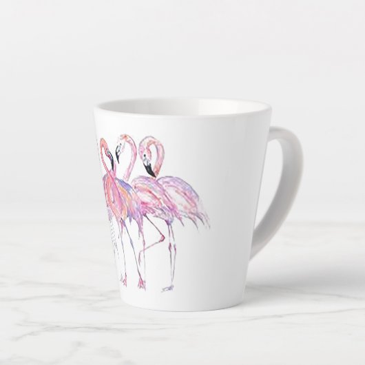 Pink Flamingo Latte Tasse (Rechte Ecke)