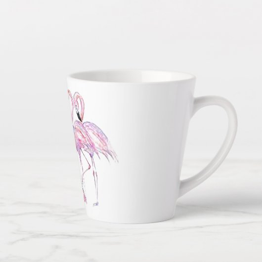 Pink Flamingo Latte Tasse (Rechts)
