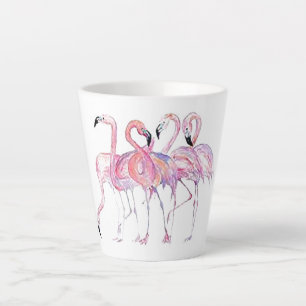 Pink Flamingo Latte Tasse