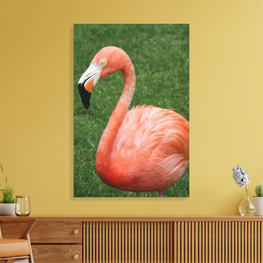 Pink Flamingo Leinwanddruck (Insitu (Wohnzimmer))