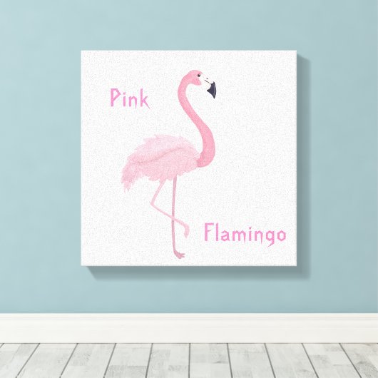 Pink Flamingo Leinwanddruck (Insitu (Holzboden))