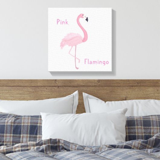 Pink Flamingo Leinwanddruck (Insitu (Schlafzimmer))