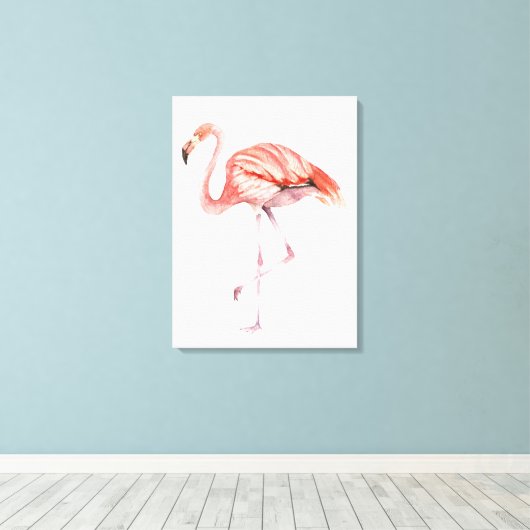 Pink Flamingo Leinwanddruck (Insitu (Holzboden))