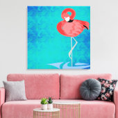 Pink Flamingo Leinwanddruck (Insitu (Wohnzimmer))