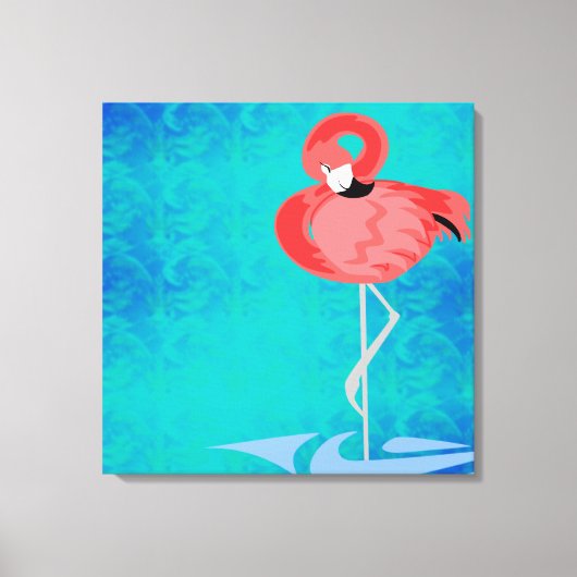 Pink Flamingo Leinwanddruck (Vorderseite)