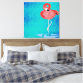 Pink Flamingo Leinwanddruck (Insitu (Schlafzimmer))
