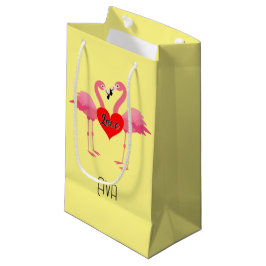 Pink Flamingo Liebe Design - Geschenktasche - Klei Kleine Geschenktüte