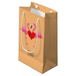 Pink Flamingo Liebe Design - Geschenktasche - Klei Kleine Geschenktüte