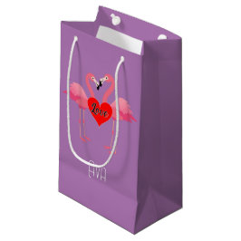 Pink Flamingo Liebe Design - Geschenktasche - Klei Kleine Geschenktüte