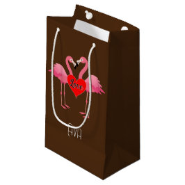 Pink Flamingo Liebe Design - Geschenktasche - Klei Kleine Geschenktüte
