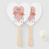 Pink Flamingo Liebe Fächer (Vorne und Hinten)