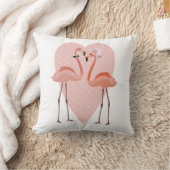 Pink Flamingo Liebe Kissen (Decke)