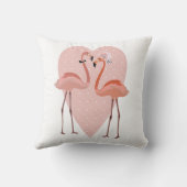 Pink Flamingo Liebe Kissen (Rückseite)