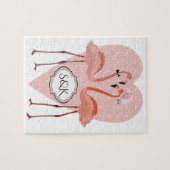 Pink Flamingo Liebe Puzzle (Horizontal)