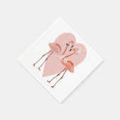 Pink Flamingo Liebe Serviette (Ecke)